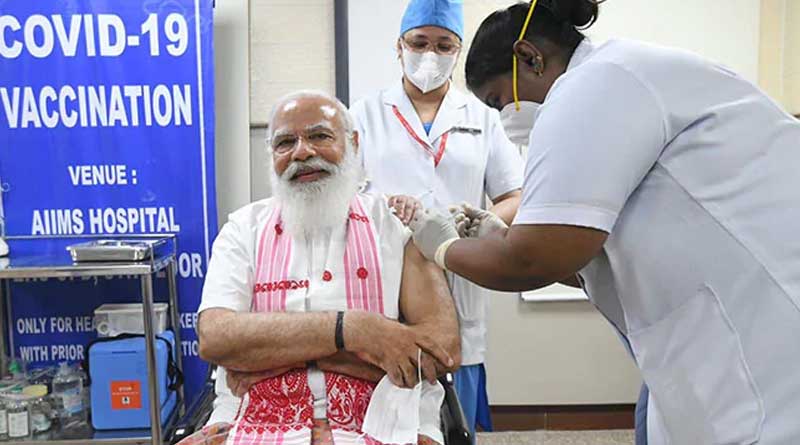 PM Narendra Modi Takes First Shot Of Covaxin | Sangbad Pratidin