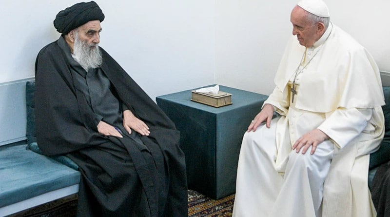 Pope Francis meets Iraq’s Shia leader al-Sistani | Sangbad Pratidin