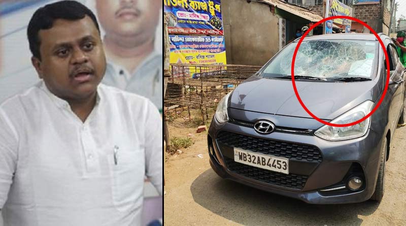 WB assembly polls: BJP polling agent Soumendu Adhikari's car vandalized | Sangbad Pratidin