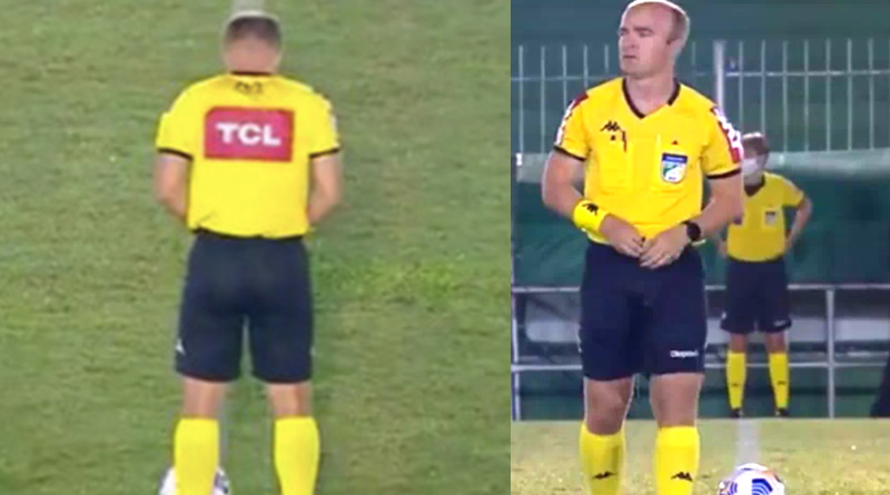 Referee Caught on Camera Urinating on Pitch Before the Start of Football Match in Brazil | Sangbad Pratidin
