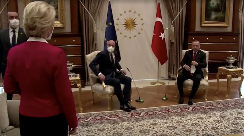 Ursula von der Leyen snubbed in chair gaffe at EU-Erdoğan talks । Sangbad Pratidin
