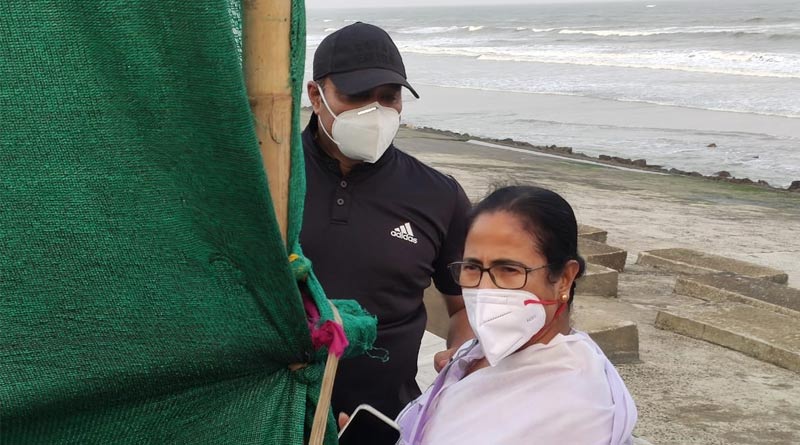 Yaas : CM Mamata Banerjee visits Cyclone Yaas affected areas of Digha sea beach | Sangbad Pratidin