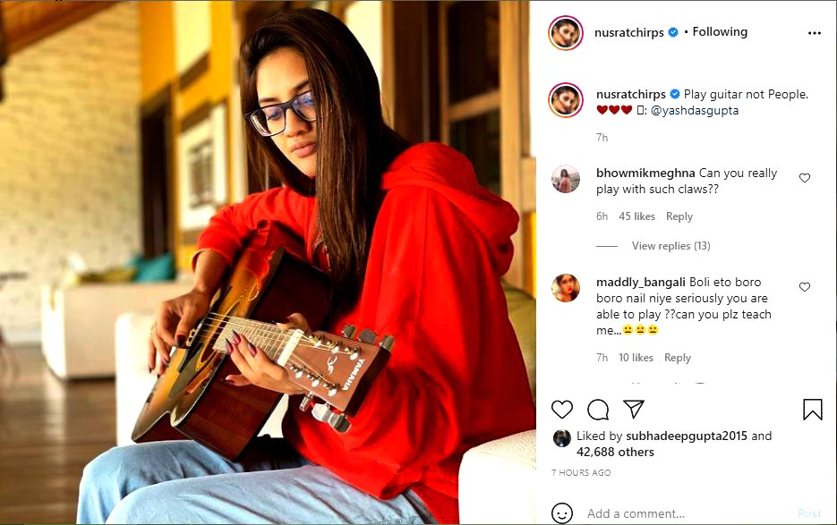 Nusrat Jahan and Yash Dasgupta tags each other in Instagram