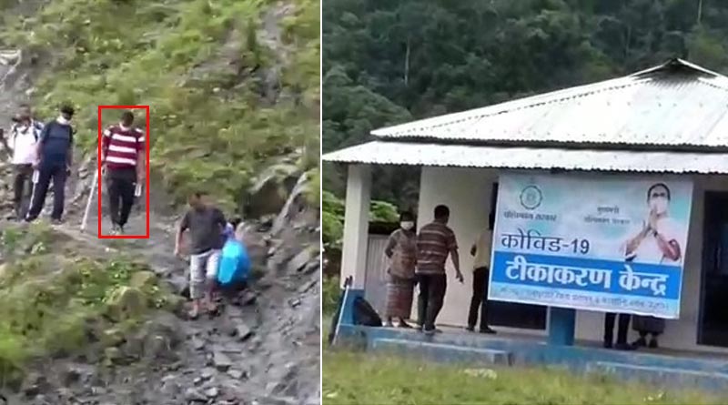 দুয়ারে ভ্যাকসিন, পাহাড় ডিঙিয়ে বক্সায় করোনা টিকা নিয়ে গেলেন আলিপুরদুয়ারের জেলাশাসক