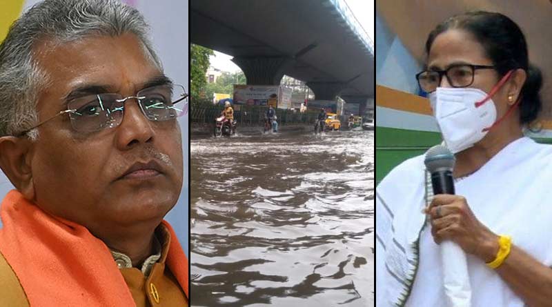 ‘ইচ্ছাই নেই কাজ করার’, কলকাতার জলযন্ত্রণা নিয়ে রাজ্য সরকারকে খোঁচা দিলীপের