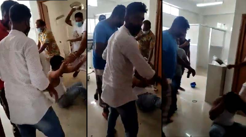 করোনা রোগীর মৃত্যুতে মাটিতে ফেলে চিকিৎসককে বেধড়ক মার, ভাইরাল ভিডিও
