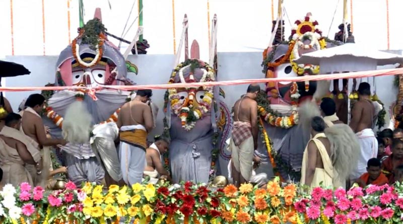 Lord Jagannath's annual rathyatra festival begins with Snana Purnima | Sangbad Pratidin