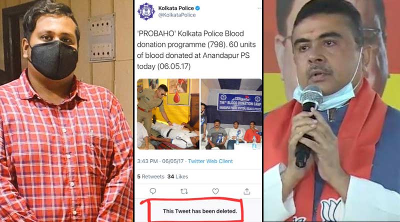 কলকাতা পুলিশের রক্তদান শিবিরে কসবার দেবাঞ্জন! টুইট ডিলিট, ‘প্রমাণ লোপাটের চেষ্টা’ খোঁচা BJP’র