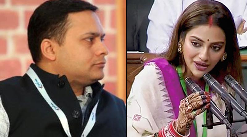 BJP leader Amit Malviya questioned TMC MP Nusrat Jahan about her marriage । Sangbad Pratidin