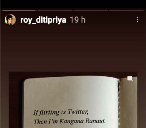 Did Ditipriya Roy just compared herself with Kangana Ranaut? 