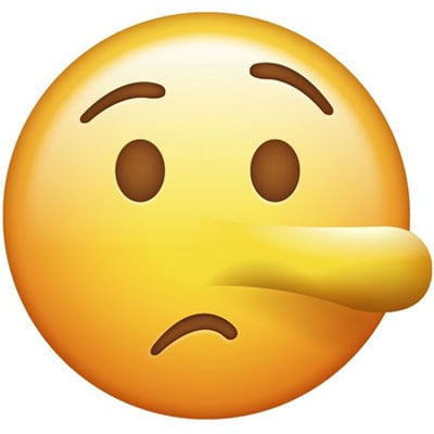 Pinocchio-face emoji meaning