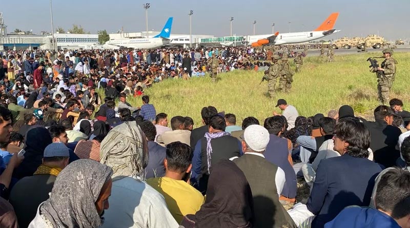 Afghans waiting to be evacuated being charged 3 thousand for a bottle of water at Kabul Hamid Karzai International Airport | Sangbad Pratidin