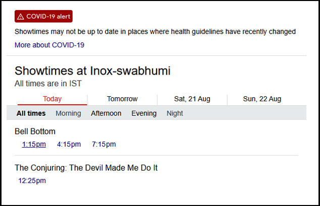 Inox Swabhumi Show Time