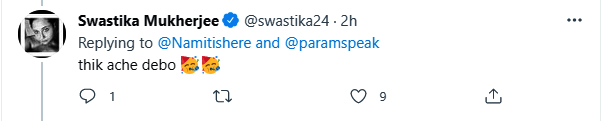 Here is what Parambrata Chatterjee and Swastika Mukherjee twitted on Sunday