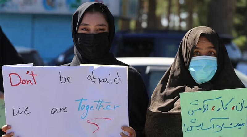 Afghan women stages protest against Taliban