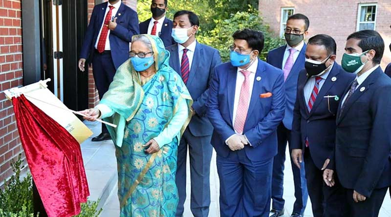 আমেরিকার মেরিল্যান্ডে ‘বাংলাদেশ হাউস’ উদ্বোধন করলেন প্রধানমন্ত্রী শেখ হাসিনা