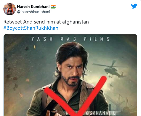 SRK Boycott tweet