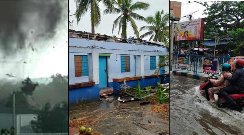 গঙ্গাসাগরে ‘টর্নেডো’, দিনভর বৃষ্টিতে জলমগ্ন কলকাতা, দেখুন জলছবি