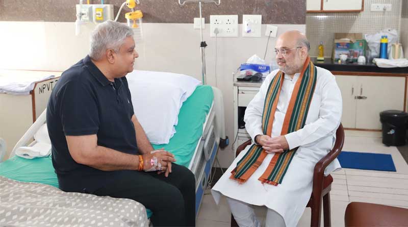 জগদীপ ধনকড়কে দেখতে দিল্লির AIIMS-এ অমিত শাহ, কেমন আছেন রাজ্যপাল?
