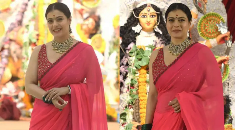 পুজো মণ্ডপে হাজির হয়েই কেঁদে ভাসালেন কাজল, কী হল অভিনেত্রীর!
