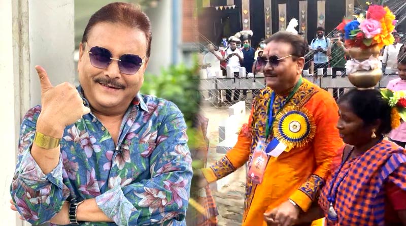 চোরবাগানের পুজোয় ‘লাভলি’ নাচ মদন মিত্রর, ধামসা-মাদলের তালে খোশমেজাজে বিধায়ক