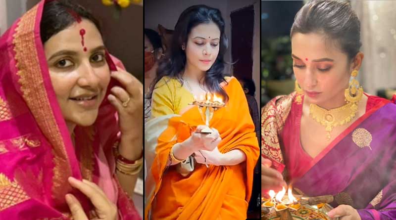 লক্ষ্মীর আরাধনায় শামিল শুভশ্রী-কোয়েল-মিমি, দেখুন তারকাদের পুজোর ছবি
