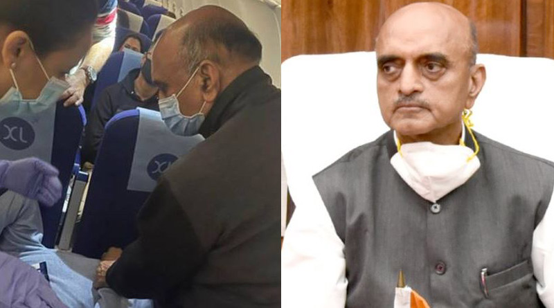 মাঝআকাশে অসুস্থ সহযাত্রীর সেবায় খোদ কেন্দ্রীয় মন্ত্রী, টুইটারে প্রশংসা মোদির