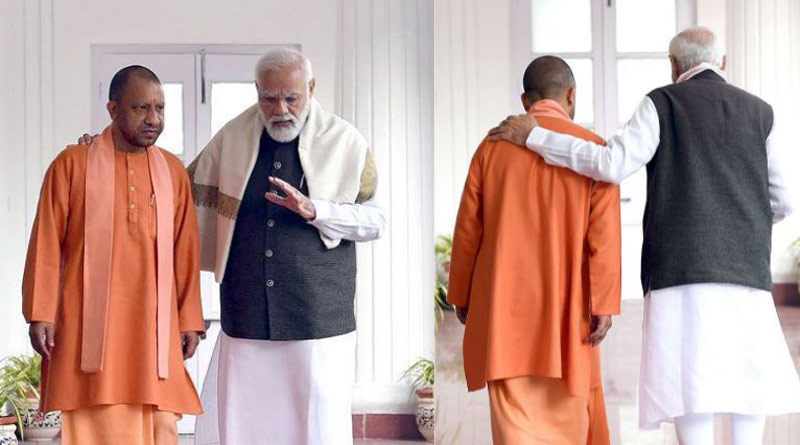 ‘তুমসে না হো পায়েগা’, মোদির সঙ্গে যোগীর ছবি দেখে খোঁচা বিরোধীদের