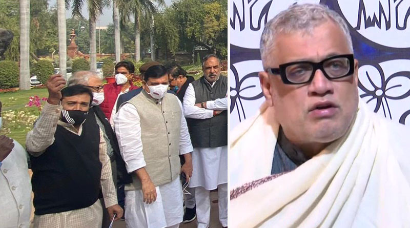 সাসপেনশনের প্রতিবাদে ঐক্যবদ্ধ বিরোধী শিবির, বুধবার তৃণমূলের সঙ্গে ধরনায় অন্য দলের সাংসদরাও