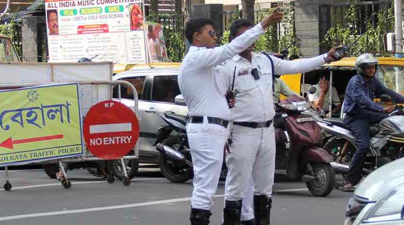 Kolkata Police takes help of technology while working in the streets in this summer season | Sangbad Pratidin