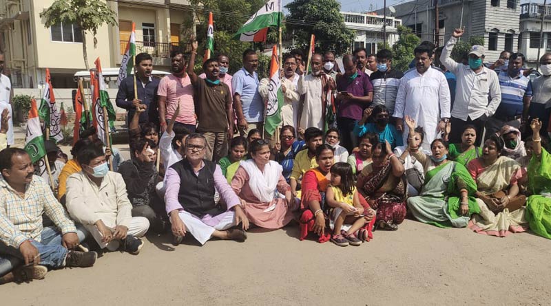 TMC stages protest against BJP in Agartala | Sangbad Pratidin