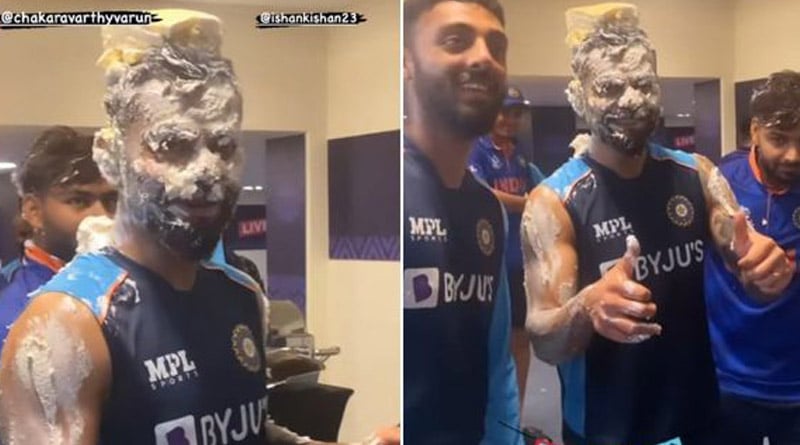 Virat Kohli gets a cake facial by Teammates on 33rd birthday | Sangbad Pratidin