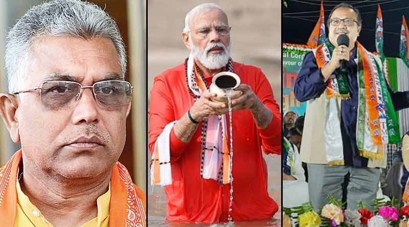 BJP leader Dilip Ghosh attacks Mamata Banerjee over Narendra Modi's 'dubki' in Ganga river । Sangbad Pratidin
