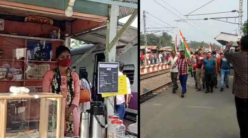 ‘এমএ ইংলিশ চাওয়ালি’র দোকান ভাঙল আরপিএফ, বিক্ষোভ তৃণমূলের