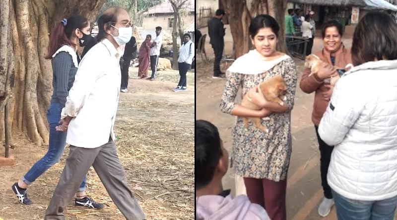 Prosenjit Chatterjee and Ditipriya Roy shooting in Ausgram | Sangbad Pratidin