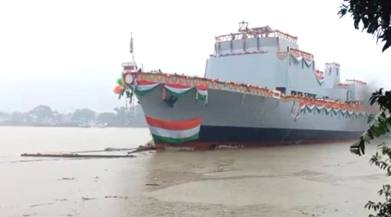 GRSE launches the large survey ship ‘Sandhayak’