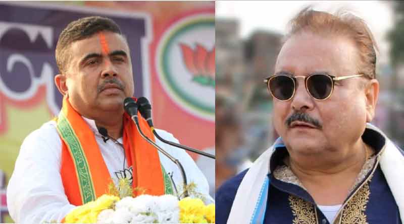 BJP leader Suvendu Adhikari and TMC MLA Madan Mitra mocks each other | Sangbad Pratidin