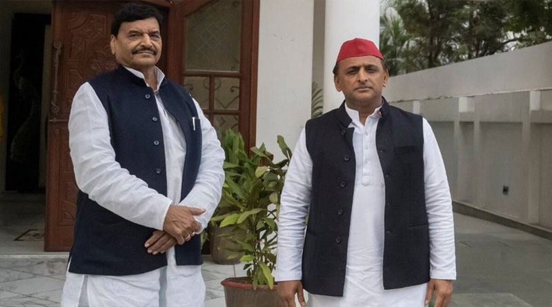 Akhilesh Yadav Patches Up With Uncle Shivpal Before UP Polls | Sangbad Pratidin
