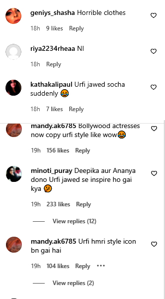 Comments on Deepika's dress