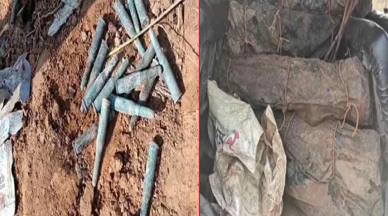 এ কী কাণ্ড! মাটি খুঁড়তেই মিলছে শয়ে-শয়ে বন্দুক আর কার্তুজ, রহস্য বাড়ছে গোয়ালতোড়ে