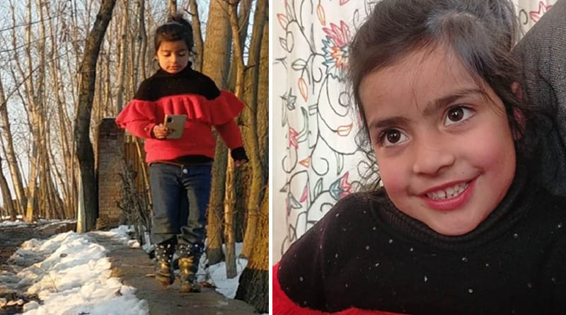 Five year old Kashmiri girl who became an internet sensation after reporting that goes viral | Sangbad Pratidin