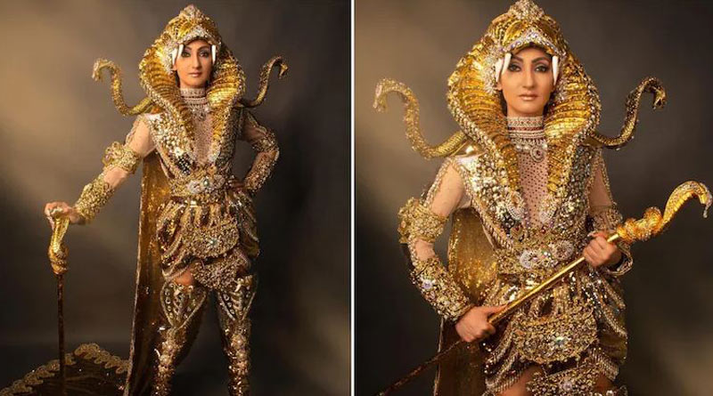 India's Navdeep Kaur wins Best National Costume award for her Kundalini Chakra dress at Mrs World 2022 | Sangbad Pratidin