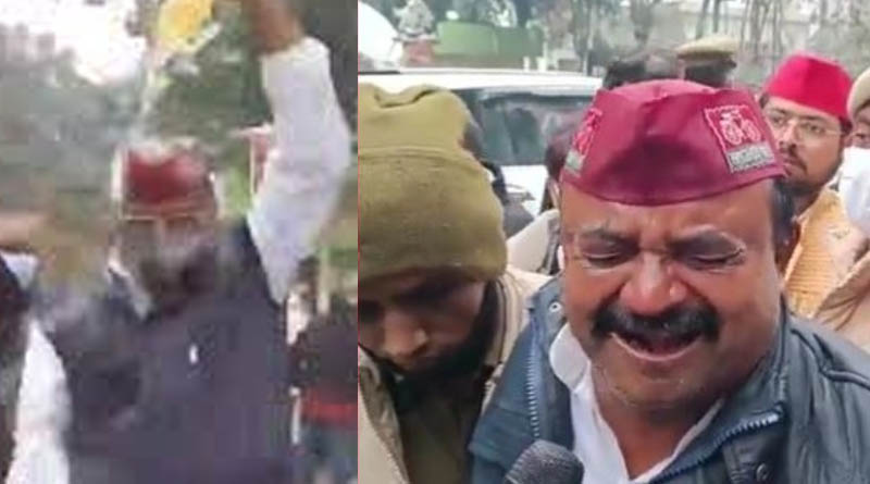 UP Election 2022: A worker of Samajwadi party tries to self immotion in Lucknow after he denied poll ticket | Sangbad Pratidin
