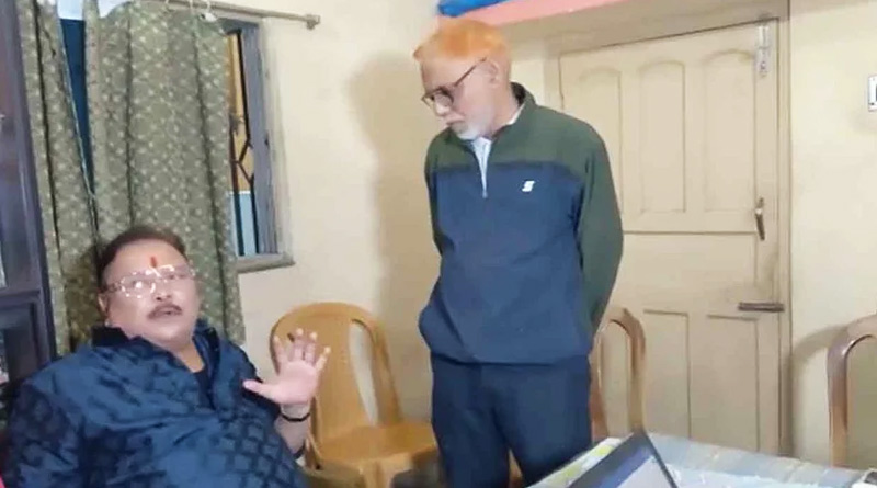 WB civic polls: Madan Mitra visits Left Front candidate at Kamarhati