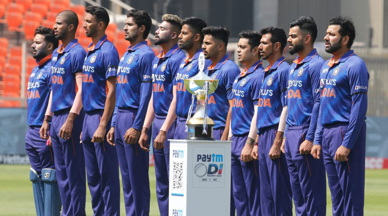 IND vs WI: Indian players wore black band in honour of Lata Mangeshkar | Sangbad Pratidin