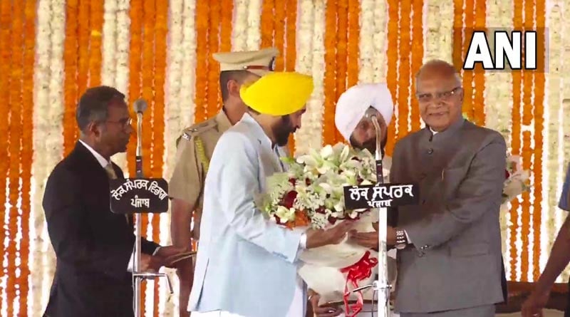 Bhagwant Mann takes oath as the Chief Minister of Punjab | Sangbad Pratidin