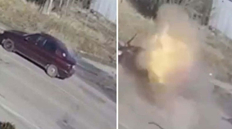 Russian Tank blows up Ukrainian civilian car died elderly Couple inside | Sangbad Pratidin