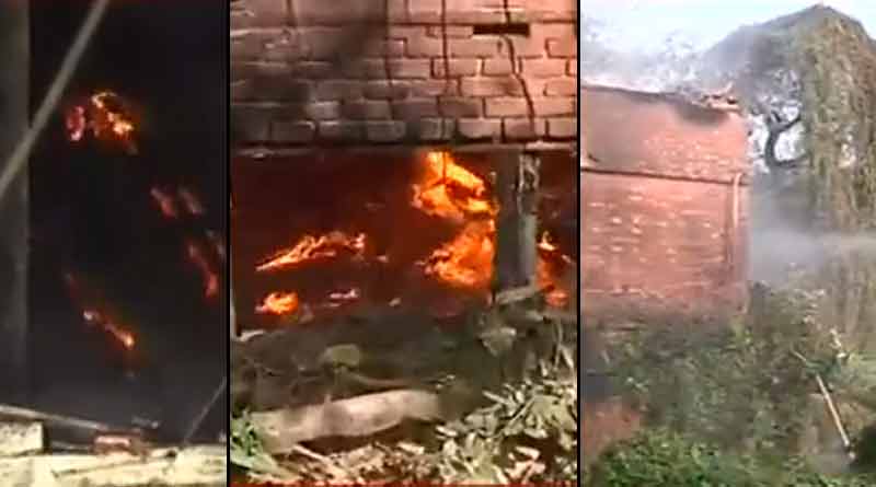 দাউদাউ করে জ্বলছে কলকাতা পোর্ট ট্রাস্টের পরিত্যক্ত বাড়ি, চলছে আগুন নেভানোর কাজ