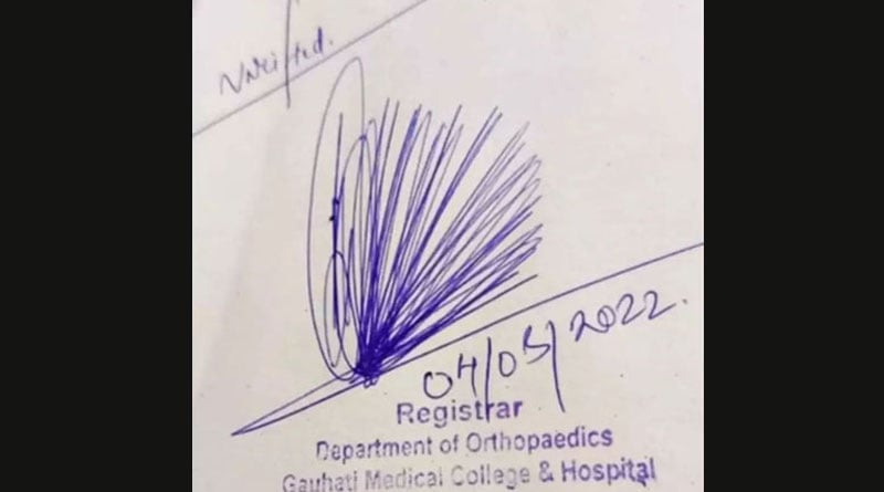 Photo of official's signature goes viral | Sangbad Pratidin
