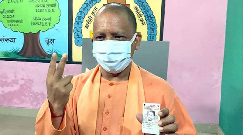 UP Election 2022: Yogi Adityanath casts his vote after offering prayer | Sangbad Pratidin